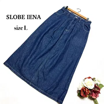 새상품급 슬로브 이에나 le denim 데님 롱 스커트 A라인 40