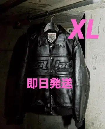 AVIREX VALLAD BLACK 가죽 재킷 XL