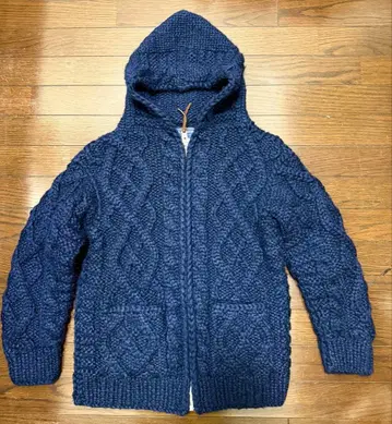 레어 KANATA 후디 가디건 니트 네이비 다크 네이비