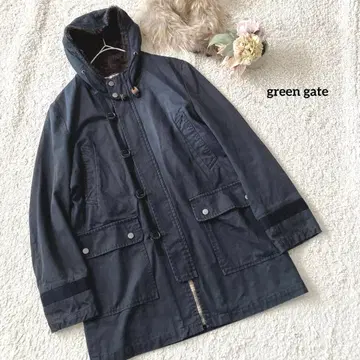 그린 게이트 모즈 코트 S 블랙 퍼 탈부착 라쿤 유나이티드 애로우즈