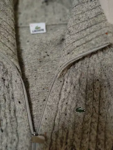 라코스테 그레이 케이블 짜임 니트