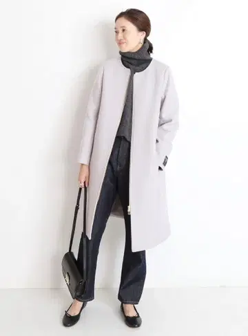 SLOBE IENA (슬로브 이에나) 노카라 지퍼 코트