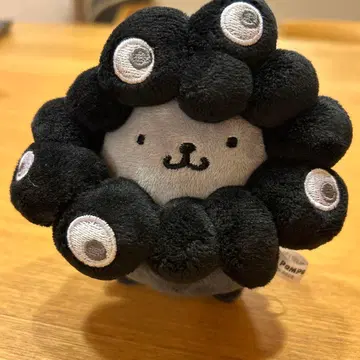새상품 미야쿠미야쿠 블랙 봉제 인형 폼폼푸딩 카라비너 산리오 만박