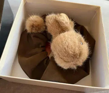 핑크하우스 미사용 토끼 봉제 인형 포함 스크런치