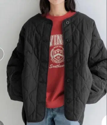 로리즈팜 퀼팅 블루종