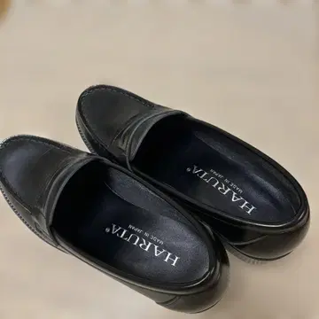 HARUTA 블랙 로퍼 약 5cm 힐