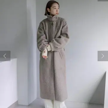 mystic 스탠 칼라 롱 코트