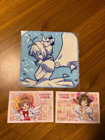 카드캡터 사쿠라 25주년 기념전 입장 혜택 엽서 2종 손수건