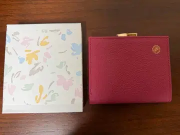 황궁 가마구치 접이식 지갑 로즈 핑크