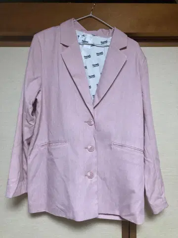 즉시 구매 가능) seemi 핑크 테일러드 자켓 3개 버튼