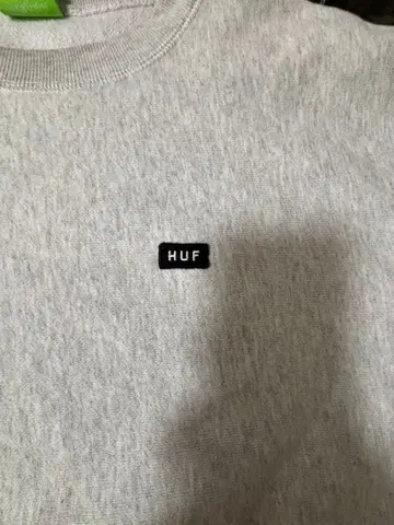 HUF 그레이 크루넥 맨투맨 S