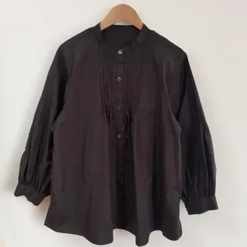 완판템 23구 24AW 나일론 코튼 포플린 볼륨 슬리브 블라우스