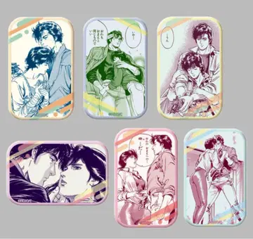 시티헌터 랜덤 스퀘어 캔뱃지 전 6종 컴플리트 세트