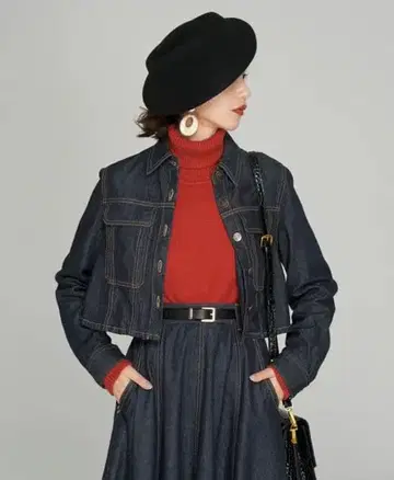 Tnewties 또 다른 다이어리 숏 기장 데님 자켓