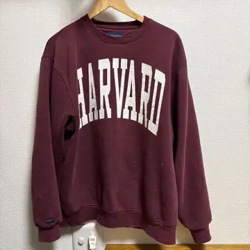 HARVARD 프린트 맨투맨 버건디