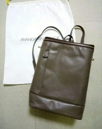 MANDARINA DUCK 가죽 백팩 차콜 색상