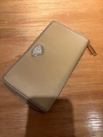 이탈리아제 베이지 가죽 장지갑