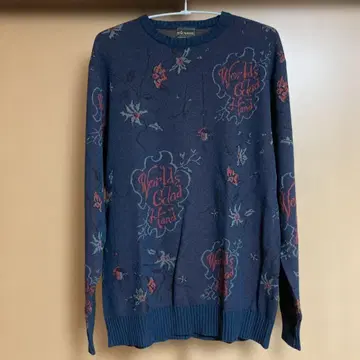 BY Glad Hand 그래픽 니트 스웨터 올 패턴 M