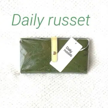 Daily russet 인조 가죽 엠보싱 바이컬러 장지갑