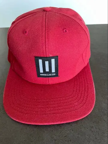 WORKING CLASS ZERO 빨간색 스냅백 캡