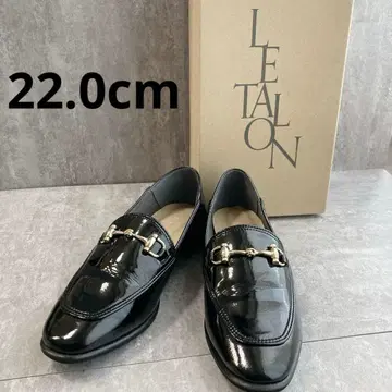[ 컨디션 최상 ] LE TALON 비트 로퍼 블랙 에나멜 22cm