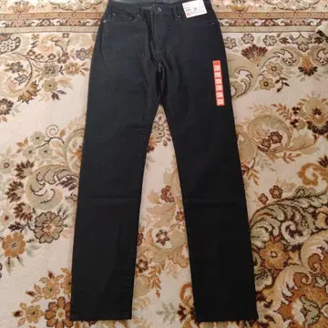 UNIQLO 히트텍 컷 스트레치 청바지 33 블랙 미사용 새상품 택 포함
