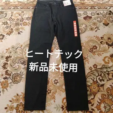 UNIQLO 히트텍 컷 스트레치 청바지 33 블랙 미사용 새상품 택 포함