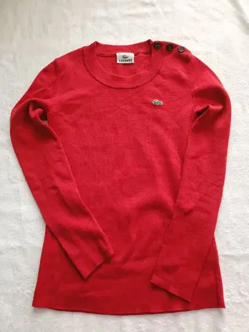 LACOSTE 라코스테 여성용 니트 스웨터 레드