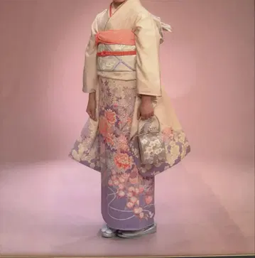 후리소데 세트 성인식 졸업식 결혼식 후리소데 기모노의 야마토 연보라 퍼플