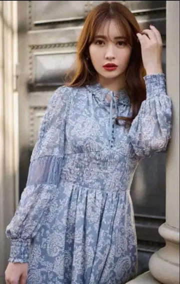 herlipto Winter Floral Long-sleeve Dress