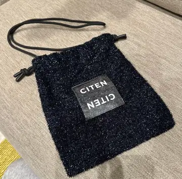 CITEN 반짝반짝 니트 클리어 로고 복조리 숄더