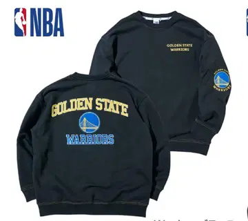 [ 새상품 ] NBA 워리어스 맨투맨 L 사이즈 트레이닝복 블랙