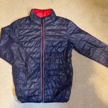 네이비 퀼팅 다운 자켓