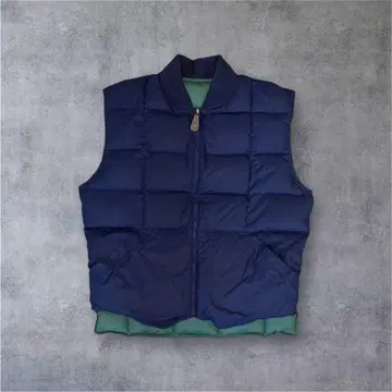 90'S EDDIE BAUER 화이트 택 리버서블 다운 베스트