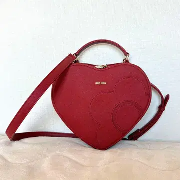 마리콴트 하트 다이컷 2way 백 레드 빨간색 골드 숄더