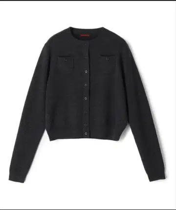 CABaN 코튼 캐시미어 크루넥 가디건 차콜 그레이 XS