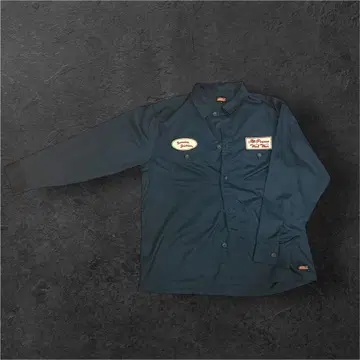 Dickies 긴팔 셔츠 다크 그린