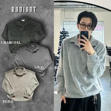 RADIANT Shaggy polo knit