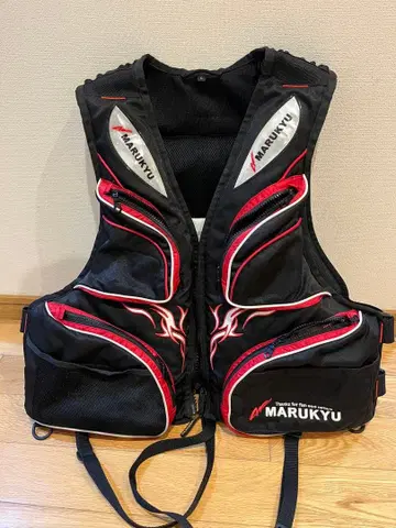 MARUKYU 구명 조끼 블랙/레드