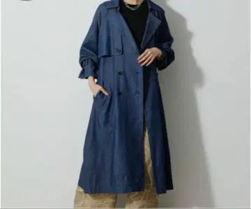 AZUL 데님 트렌치코트