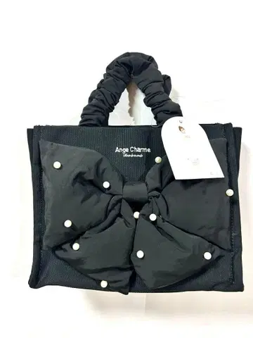 Ange Charme 블랙 리본 숄더백