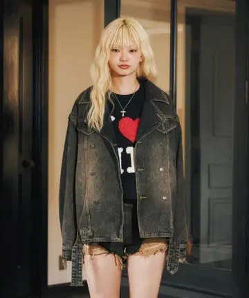 ACLENT 2WAY 데님 더블 자켓