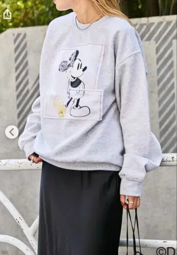 WIFFLE 미키 패치워크 맨투맨