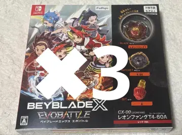 레온 팬 T4-60A 레드Ver 베이블레이드x (봉입 특전) x 3개