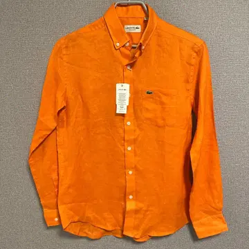[ 미사용 새상품 ] Lacoste 오렌지 긴팔 셔츠