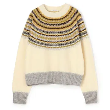 [ 새상품급 ] 맥피 홀가먼트 자카드 크루넥 풀오버