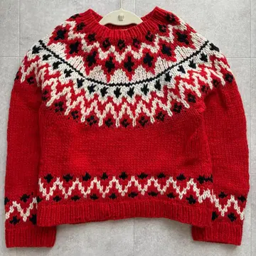 MACPHEE 핸드 로피 크루넥 풀오버 24AW 울 스웨터