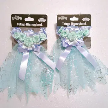 디즈니 할로윈 호손티드 맨션 신부 스크런치 머리끈 2개