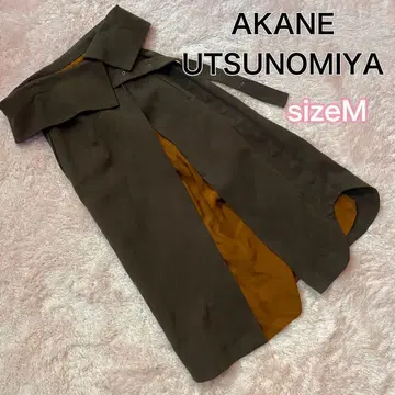 AKANE UTSUNOMIYA 랩스커트 브라운 사이즈 M