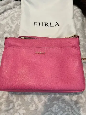 FURLA 핑크 가죽 숄더백 미니백 스마트폰백 미사용 새상품